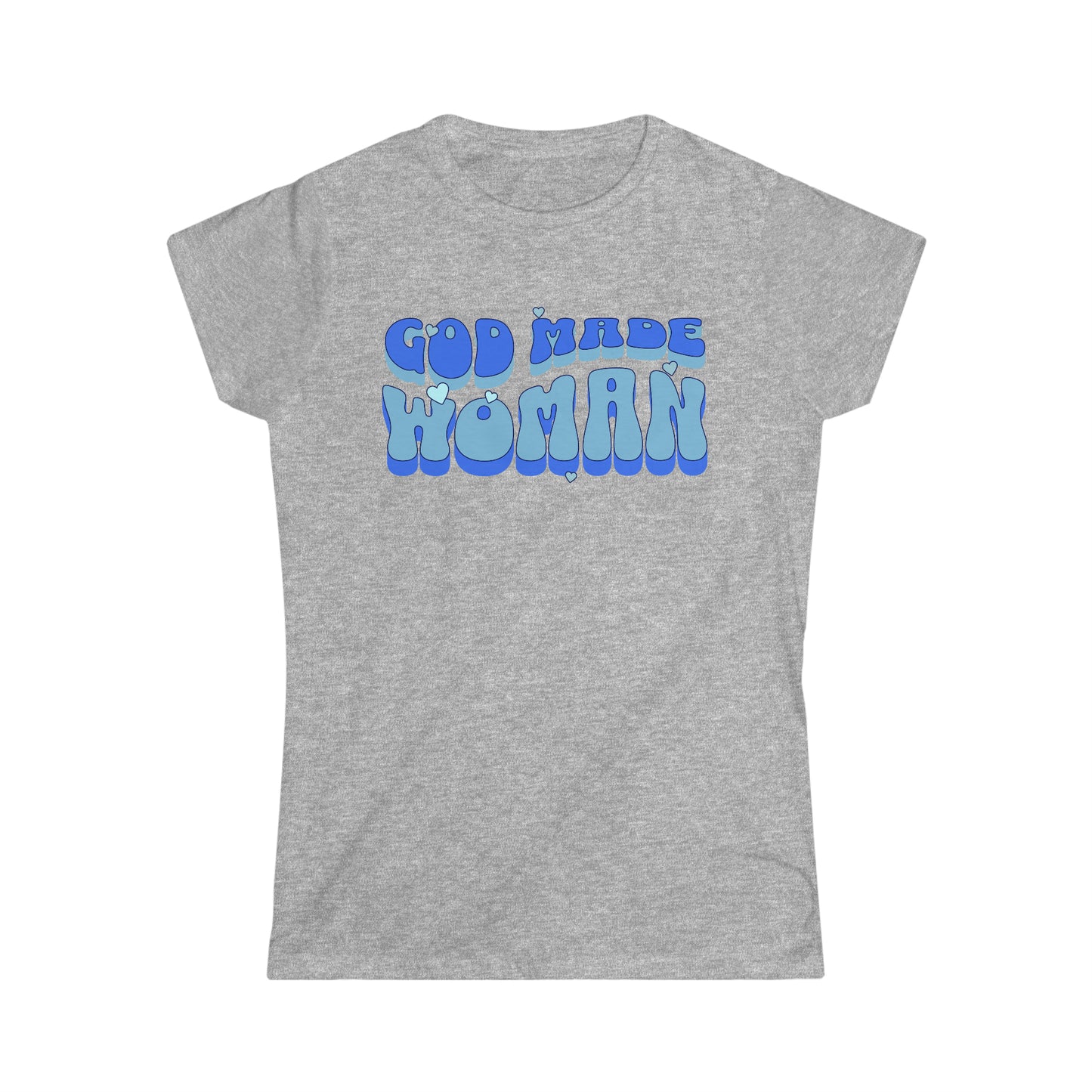 God Made Women Softstyle Tee Blue