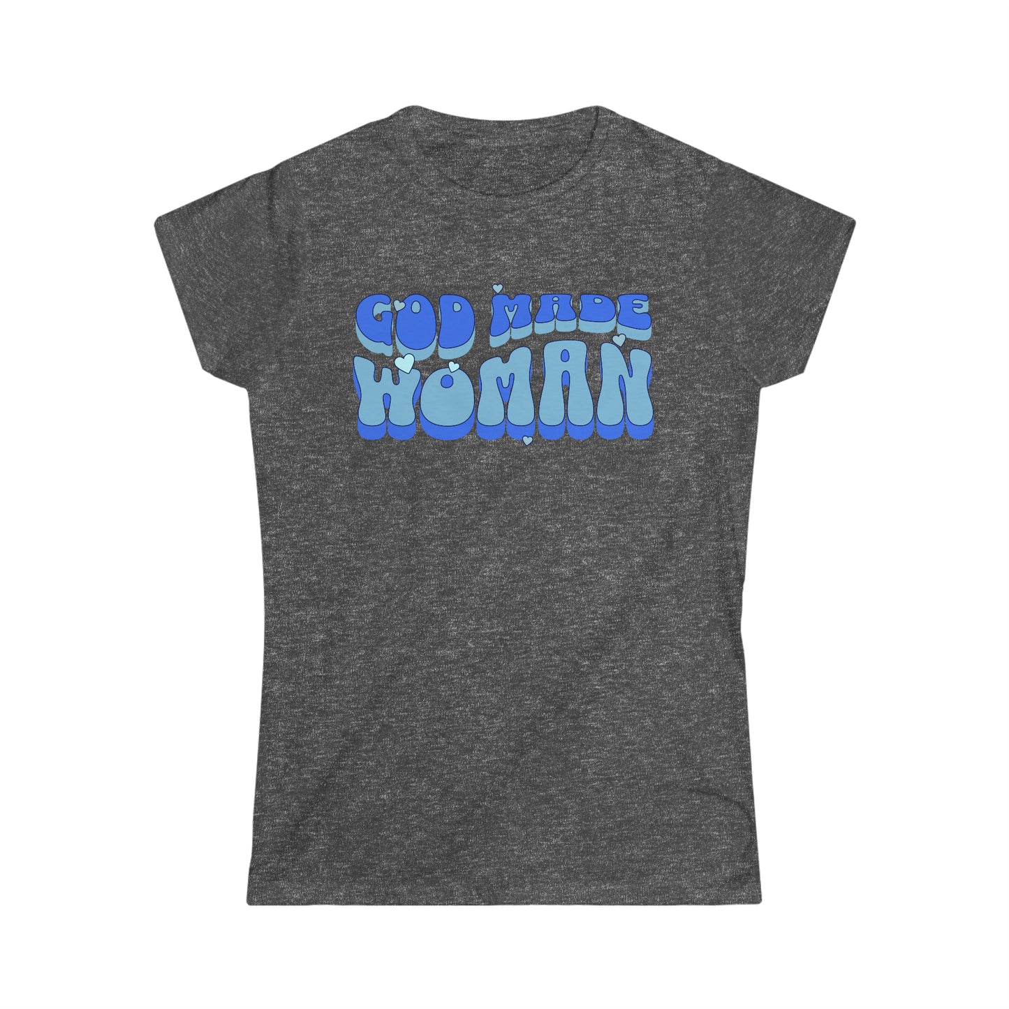 God Made Women Softstyle Tee Blue