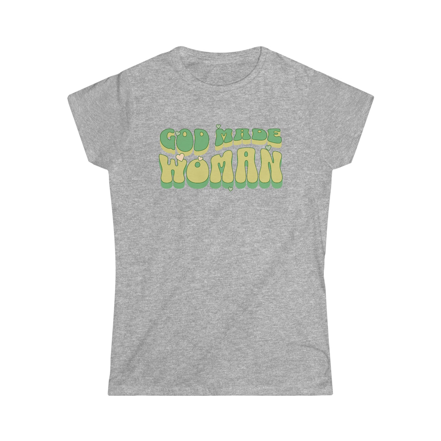 God Made Women Softstyle Tee Green