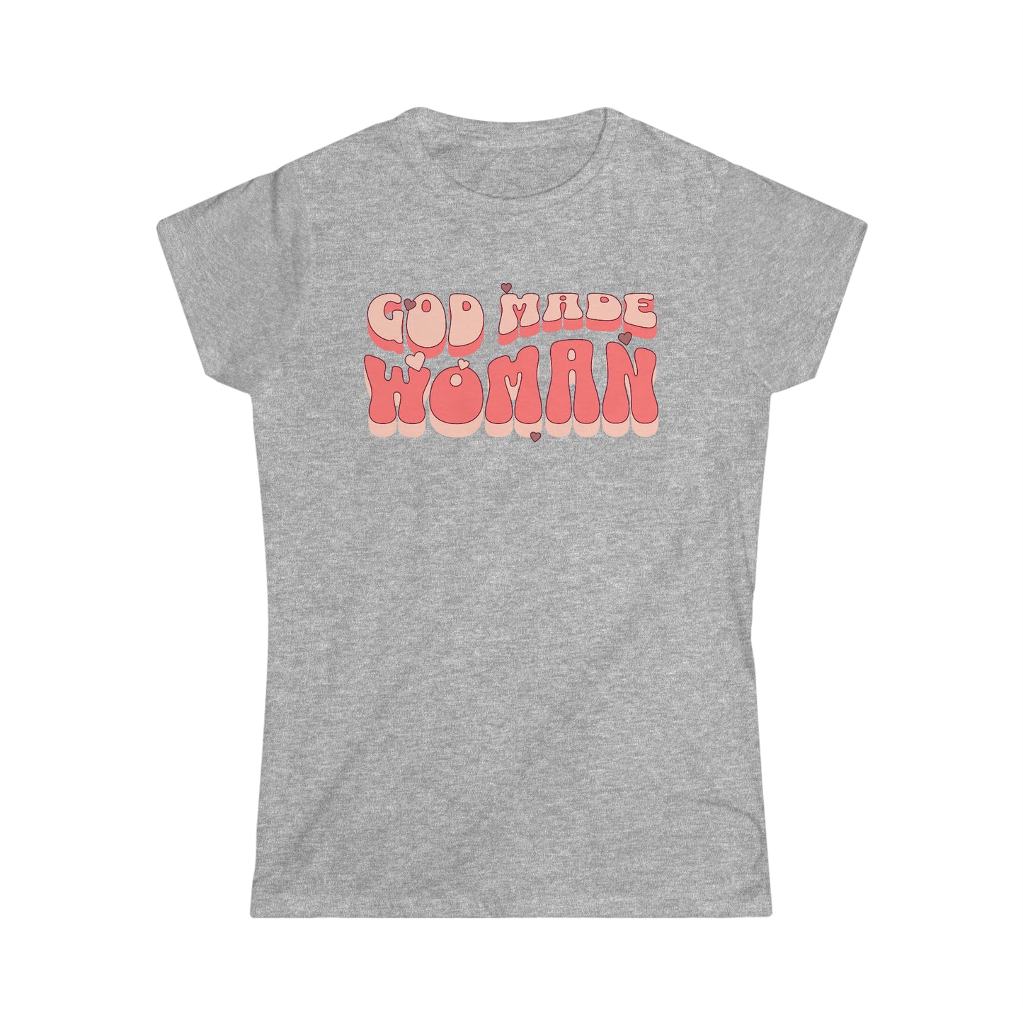 God Made Women Softstyle Tee Pink