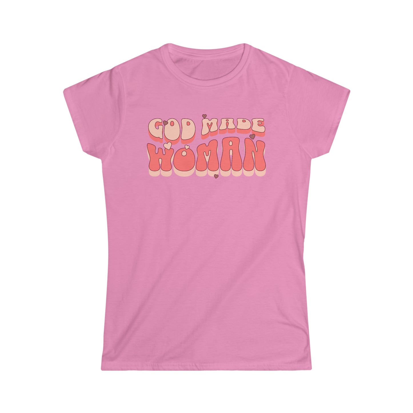 God Made Women Softstyle Tee Pink