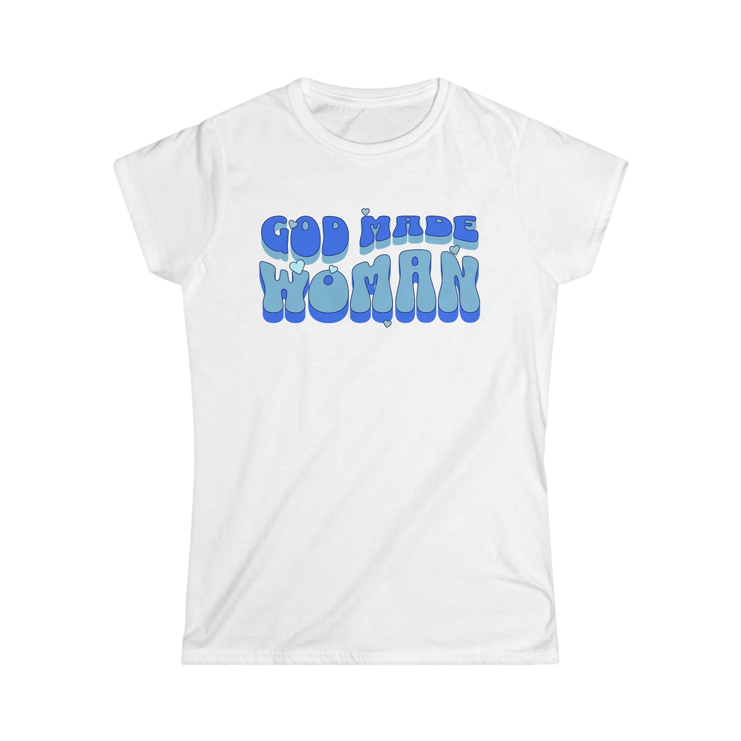 God Made Women Softstyle Tee Blue