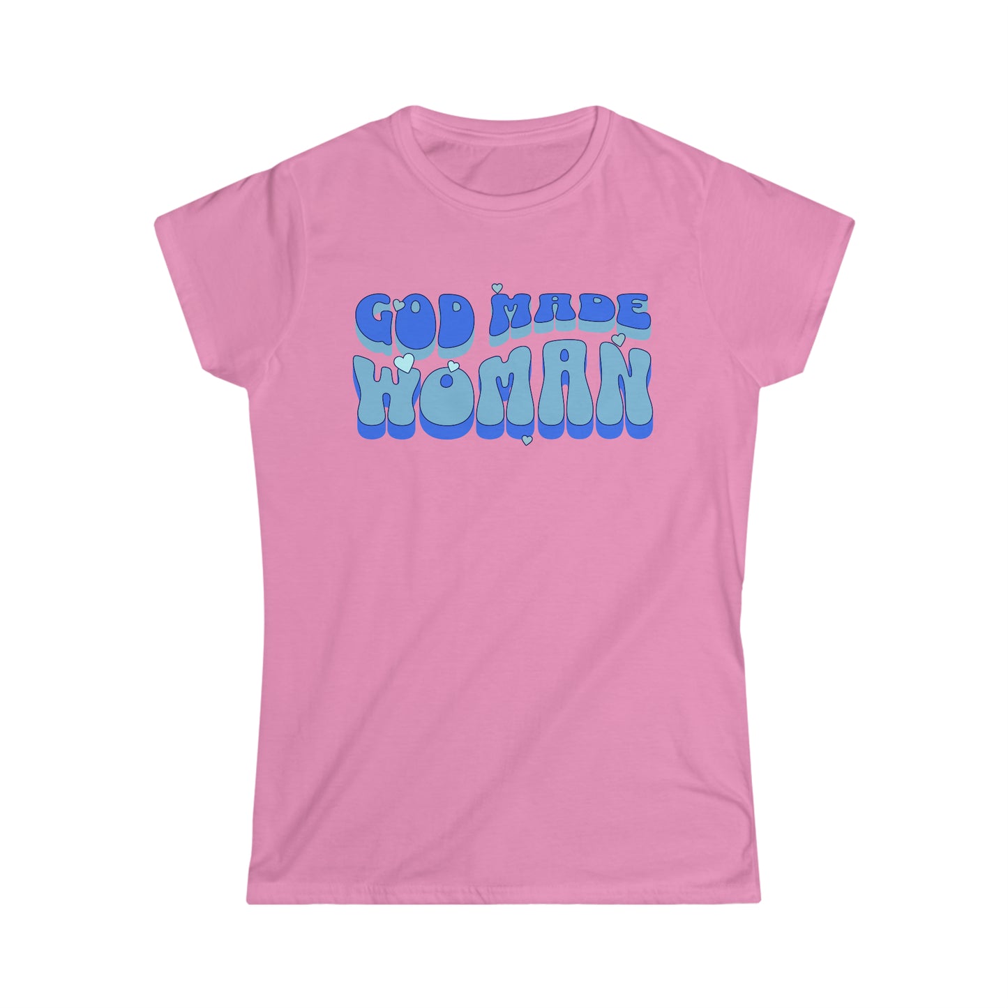 God Made Women Softstyle Tee Blue