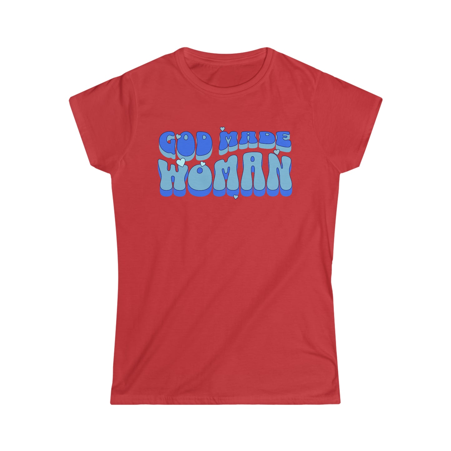 God Made Women Softstyle Tee Blue