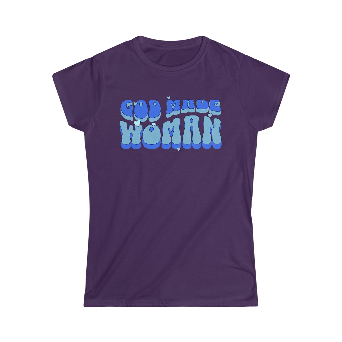 God Made Women Softstyle Tee Blue