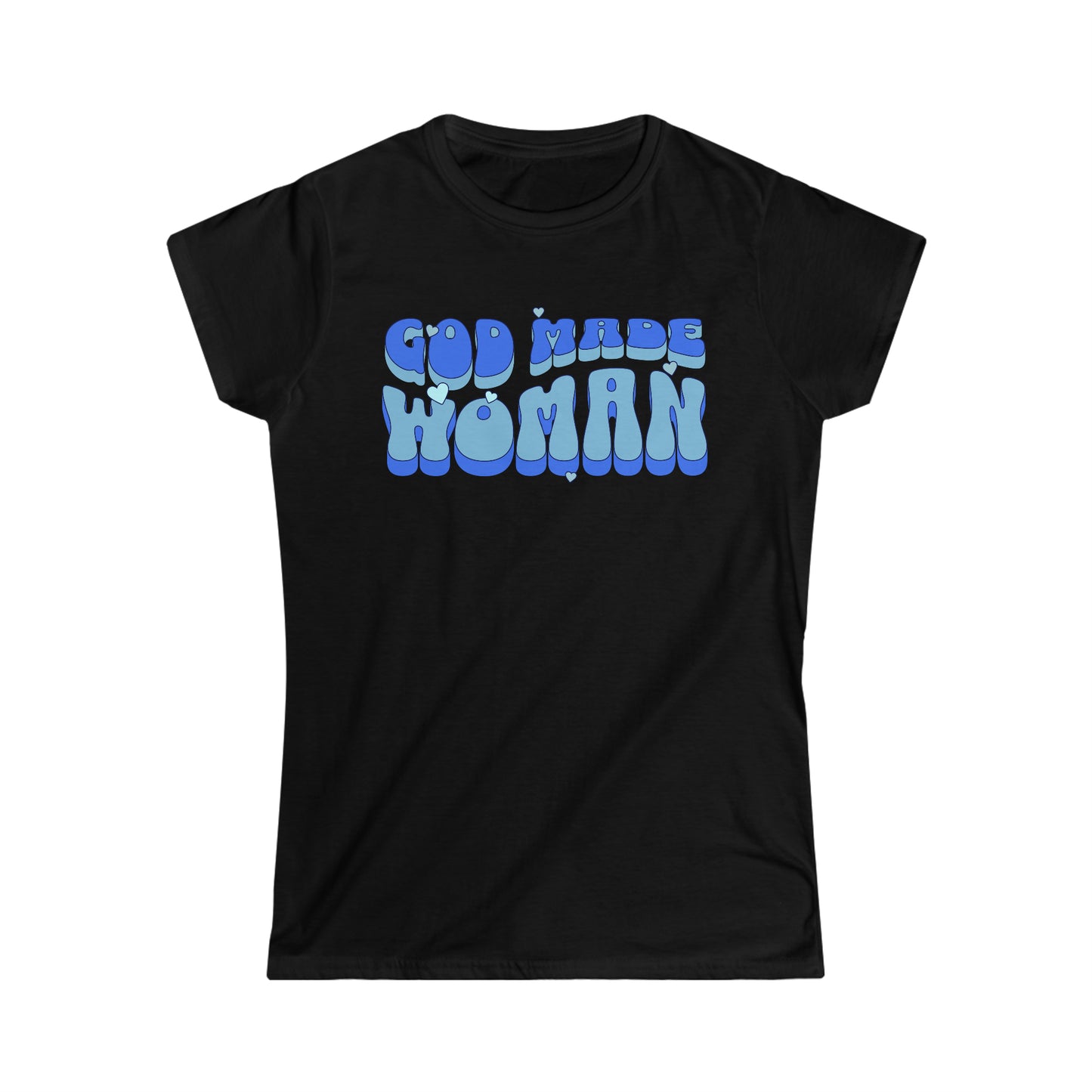 God Made Women Softstyle Tee Blue