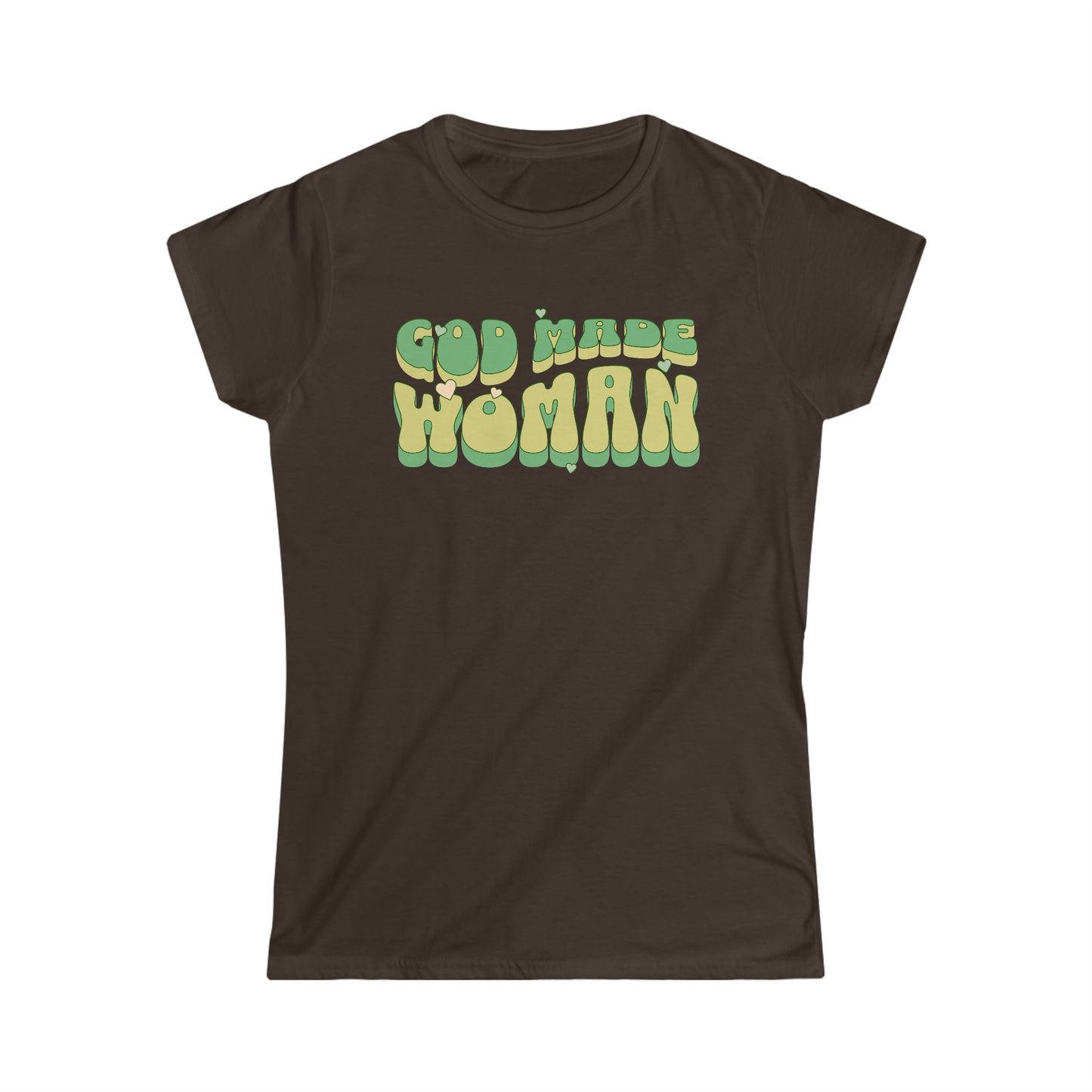 God Made Women Softstyle Tee Green