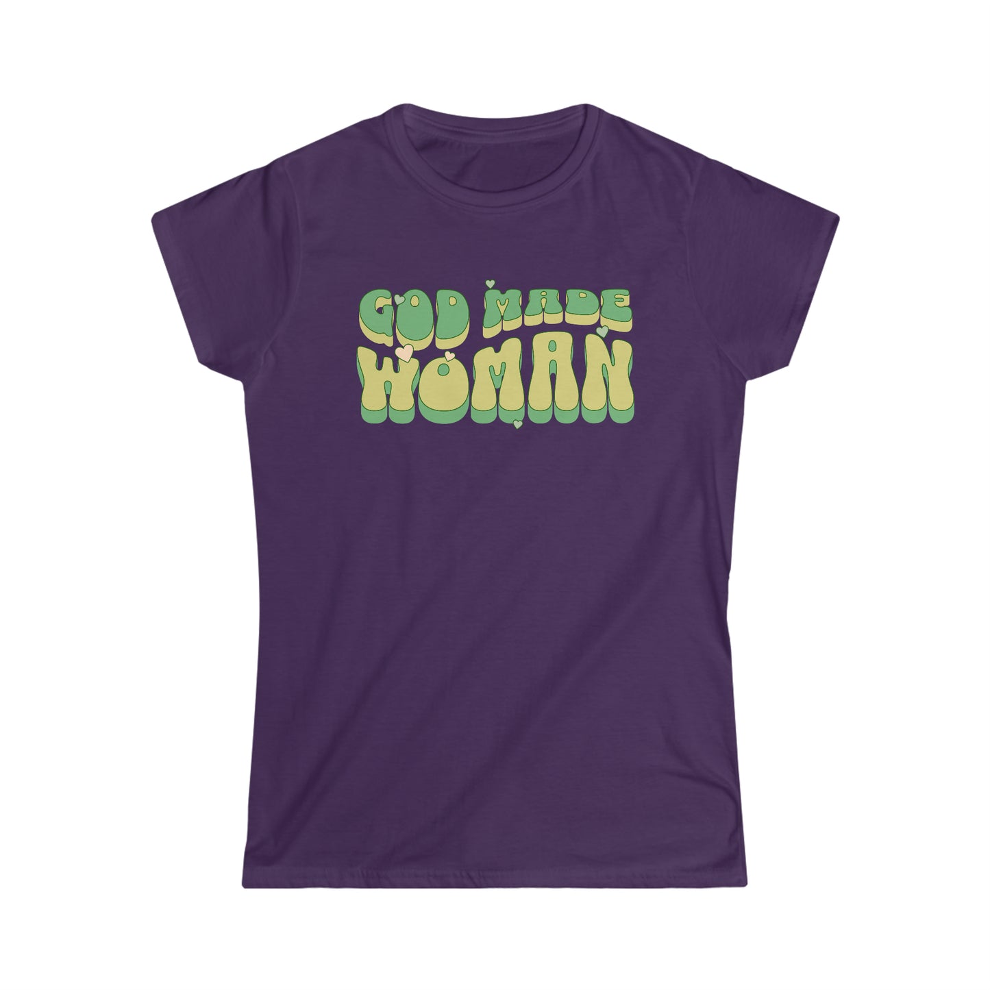 God Made Women Softstyle Tee Green