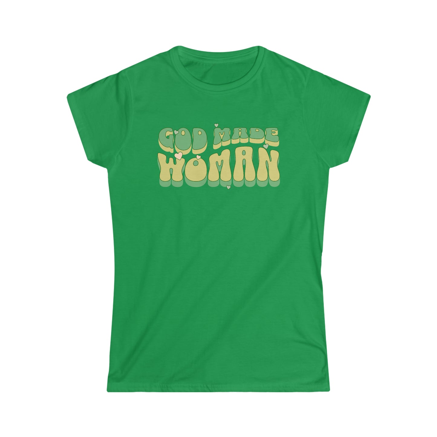 God Made Women Softstyle Tee Green