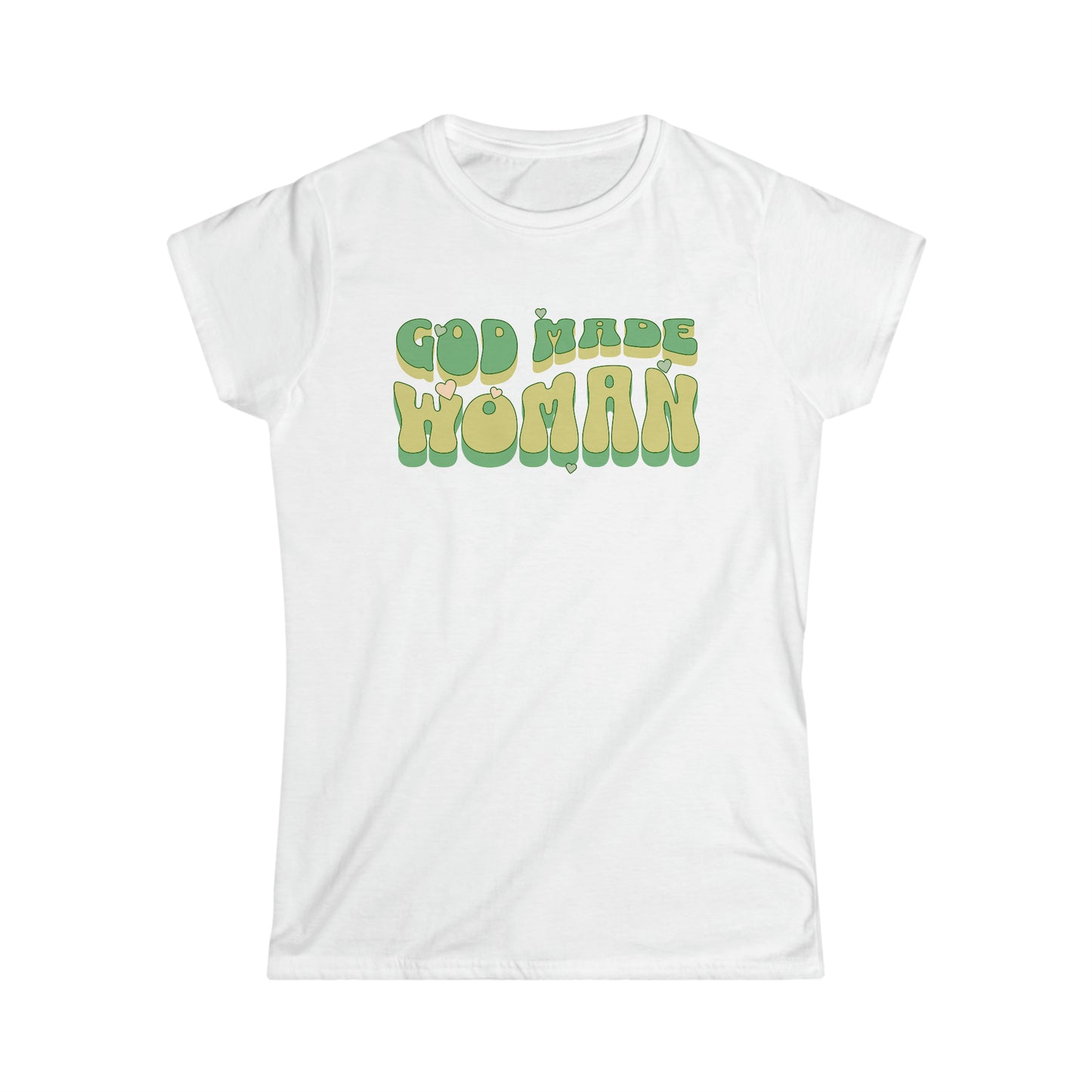 God Made Women Softstyle Tee Green