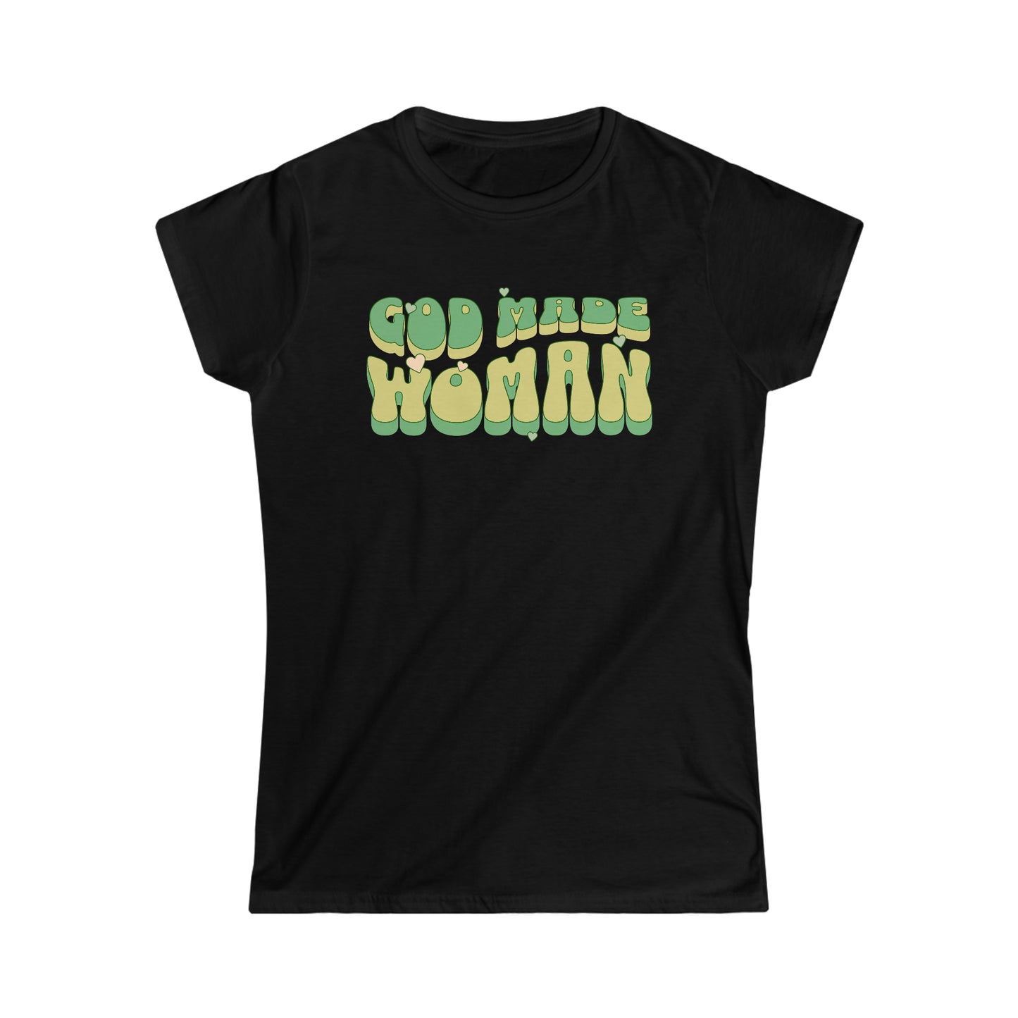 God Made Women Softstyle Tee Green