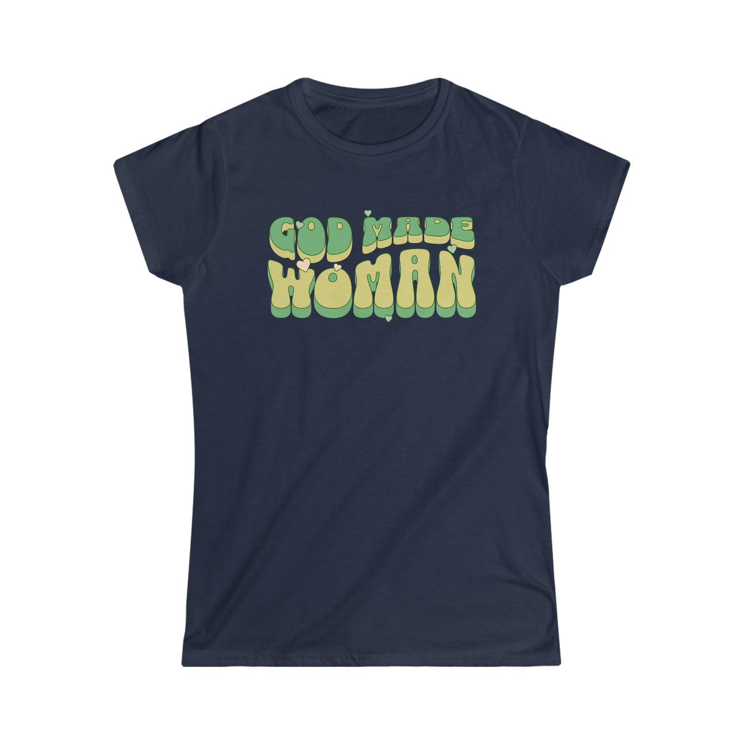 God Made Women Softstyle Tee Green