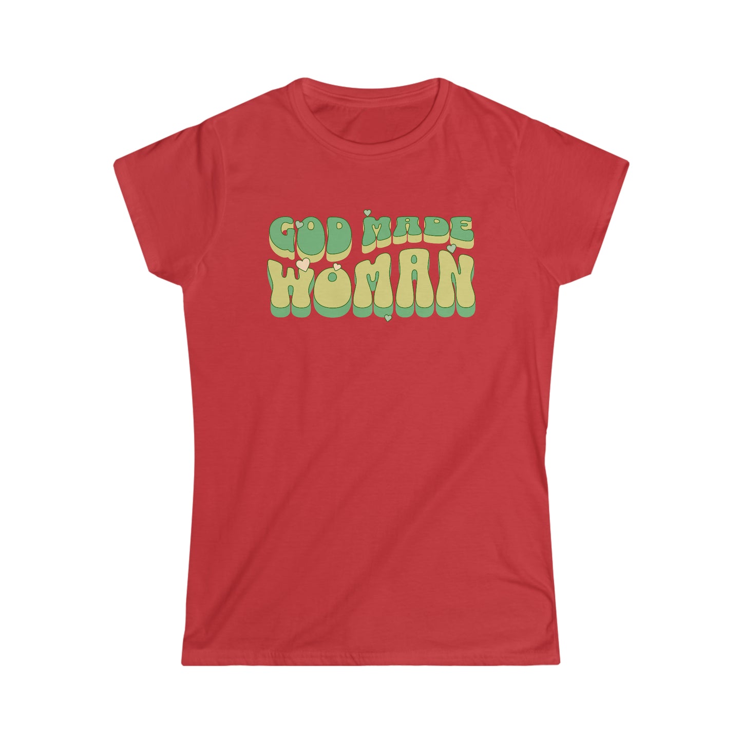 God Made Women Softstyle Tee Green